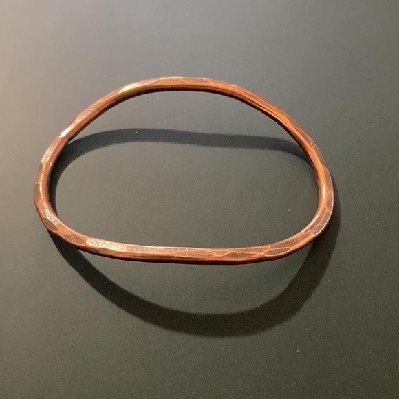 Handmade Copper Metal Oval Hair Pin Slide Barrette - Picture 13 of 14